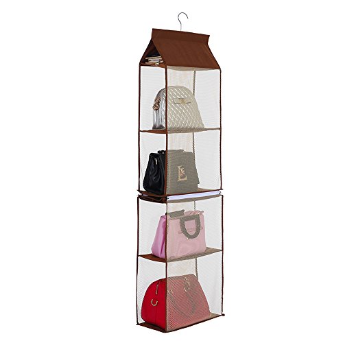 Businda Bolsa de Almacenamiento con 4 Ranuras para Colgar Bolso de Mano para Mujer, Bolsa para Ropa Sucia Plegable para Niñas