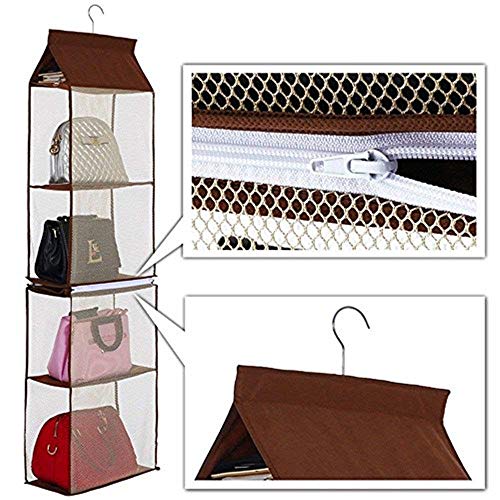 Businda Bolsa de Almacenamiento con 4 Ranuras para Colgar Bolso de Mano para Mujer, Bolsa para Ropa Sucia Plegable para Niñas