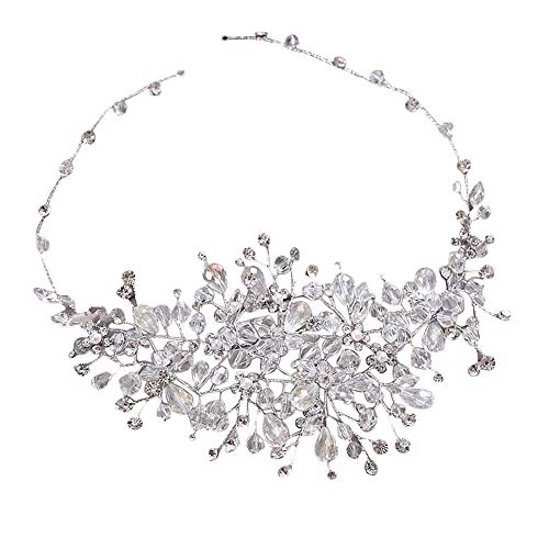 Butterme diadema de pedrería de cristal para novia, accesorios de boda para el cabello (diadema de brillantes, tiara, cadena, corona)