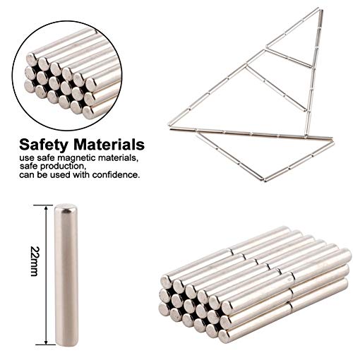 C- Juguete Educativo De Alivio De Presión De Palos Magnéticos De 100 Piezas Bloques De Construcción De Juguetes Innovadores Juego De Juguetes De Rompecabezas Sin Bola Magnética