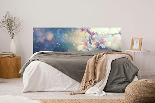 Cabecero Cama PVC Flor de Almendro | Varias Medidas 150x60cm | Fácil colocación | Decoración Habitación | Motivos paisajisticos | Naturaleza | Urbes Diseño Elegante
