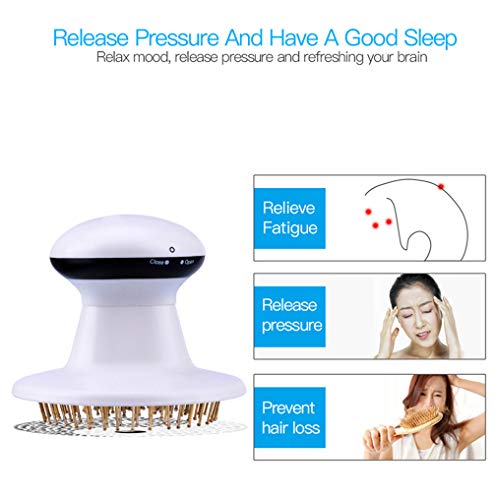 Cabeza Masajeador Eléctrico,Cuero Cabelludo Infrarrojo Portátil Tratamiento Relajante Pérdida De Cabello Puntos De Acupuntura Alivio De La Presión Insomnio Garra Apariencia Peine Para La Oficina Hogar