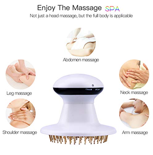 Cabeza Masajeador Eléctrico,Cuero Cabelludo Infrarrojo Portátil Tratamiento Relajante Pérdida De Cabello Puntos De Acupuntura Alivio De La Presión Insomnio Garra Apariencia Peine Para La Oficina Hogar