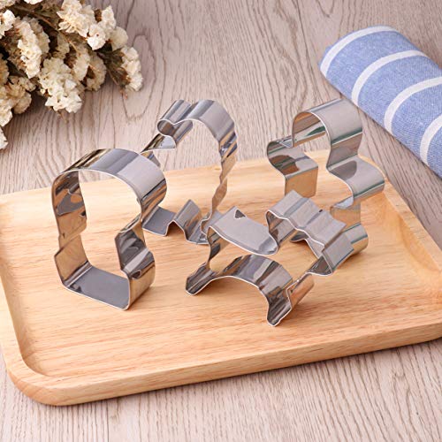 Cabilock 12 Unids Cortadores de Galletas de Navidad Molde de Galletas para Hornear de Acero Inoxidable Moldes de Fondant para Masa de Fondant Pastelería Fruta Decoración de Pastel de