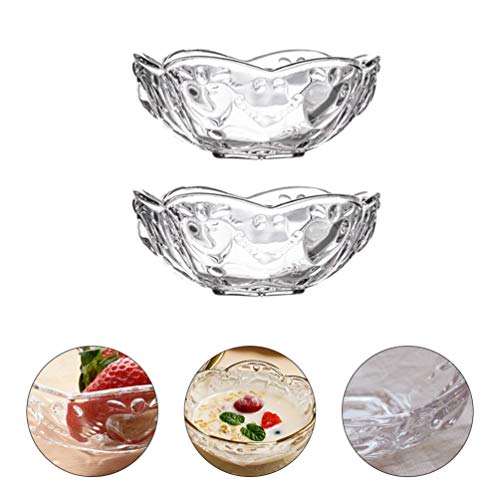 Cabilock 2 Piezas Plato de Tazón de Vidrio Plato de Condimento Transparente de Vidrio Especias Japonesas Soja Condimento de Sushi Aperitivos Plato de Inmersión