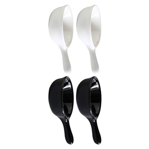 Cabilock 4 Piezas Plato de Salsa de Soja de Cerámica Plato de Condimento Especias Japonesas Soja Condimento de Sushi Bocadillo Cucharada