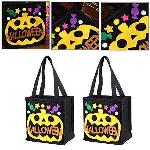 Cabilock - Bolsa de Almacenamiento de Dulces Decorativa para Halloween, 1 Pieza, para niños, Color Negro