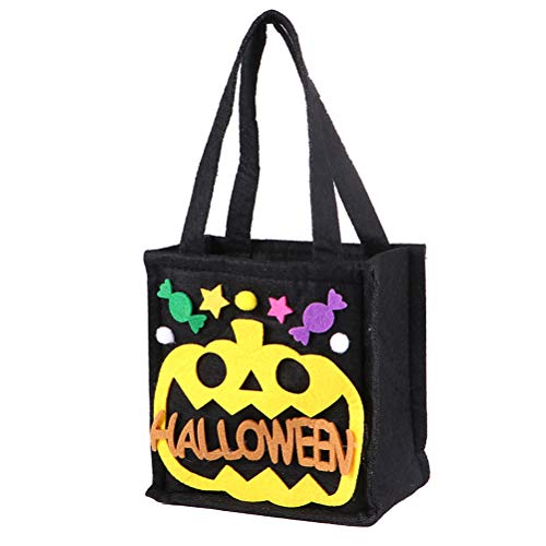 Cabilock - Bolsa de Almacenamiento de Dulces Decorativa para Halloween, 1 Pieza, para niños, Color Negro