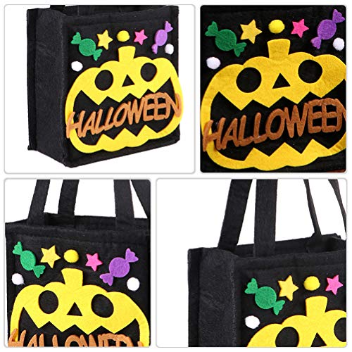 Cabilock - Bolsa de Almacenamiento de Dulces Decorativa para Halloween, 1 Pieza, para niños, Color Negro