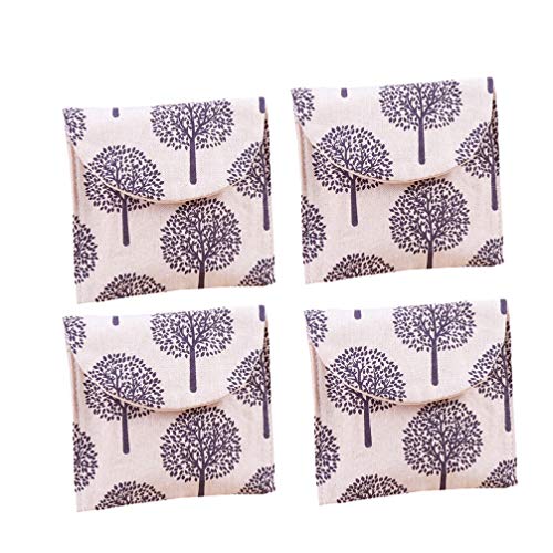 Cabilock Bolsa de Servilletas de 4 Piezas Bolsa de Copa Menstrual Soporte de Almohadilla de Lactancia Samll Monedero Bolsa Billetera Organizador Lavable Bolsa de Almacenamiento (Color Aleatorio)