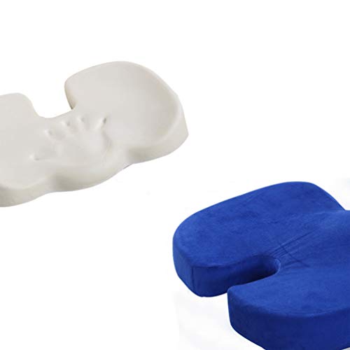 Cabilock Cojín de Asiento Almohada para El Coxis Ciática Dolor de Espalda Inferior Corrector de Postura para Silla de Ruedas de Coche Computadora Y Silla de Escritorio (Cojín de Gel de