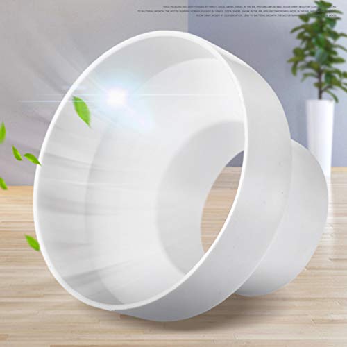 Cabilock Conector Adaptador Reductor Reductor de Conducto Recto Conector de Ventilación de Calefacción de Enfriamiento en Línea Ventilador de Conducto de 200 Mm a 100 Mm