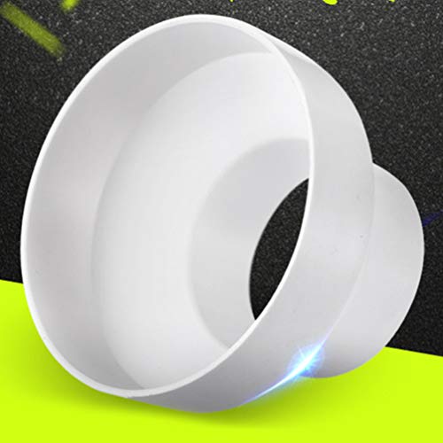 Cabilock Conector Adaptador Reductor Reductor de Conducto Recto Conector de Ventilación de Calefacción de Enfriamiento en Línea Ventilador de Conducto de 200 Mm a 100 Mm