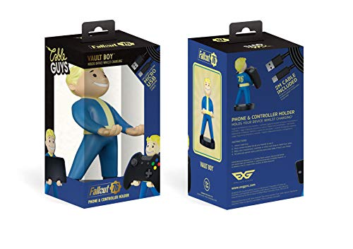 Cable guy Vault Boy, soporte de sujeción o carga para mando de consola y/o smartphone de tu personaje favorito con licencia de Fallout 76. Producto con licencia oficial. Exquisite Gaming