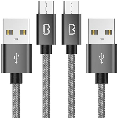 Cable Micro USB, Beikell 2M [2-Pack] 2.4A Cable Micro USB Trenzado de nylon-Cable USB Sincro y para Galaxy S7 / S7 Edge,Note 5 / 4 / 3,HTC,LG,Sony, Nexus, Blackberry, Nokia, Android