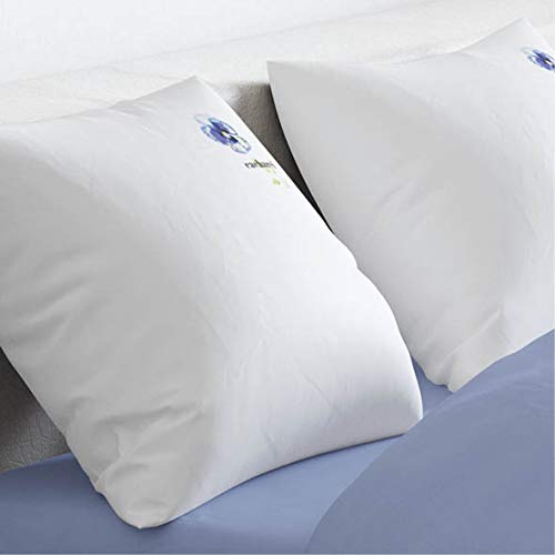 Cacharel – Funda nórdica 100% satén de algodón + 2 fundas – Reversible y fácil de planchar, Pansy Blanc, 240 x 220 cm