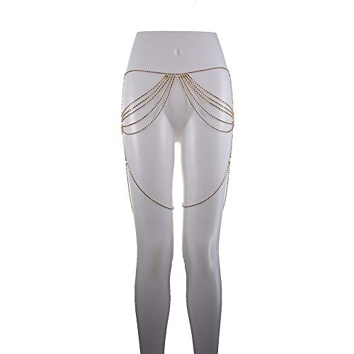 Cadena del cuerpo de las señoras Diamante Cadena del vientre Cadena retro Cinturón de cintura Playa Bikini Traje de baño Joyería del cuerpo Chispeante Cadena de cuerpo del muslo Unibody Collar de cade