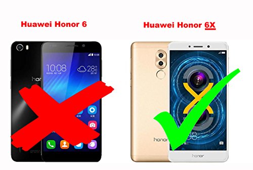 Cadorabo Funda Libro para Honor 6X en MARRÓN Piedra - Cubierta Proteccíon con Cierre Magnético, Función de Suporte y 2 Ventanas- Etui Case Cover Carcasa