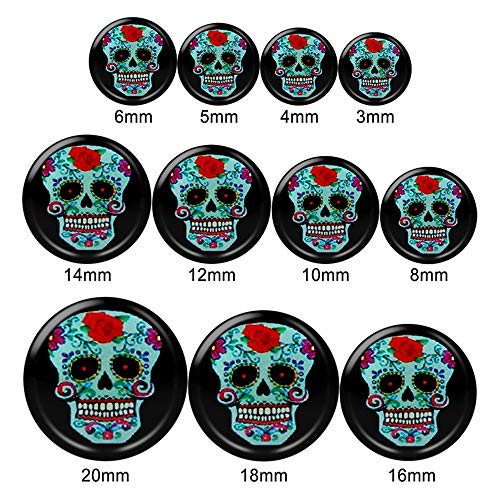 Caishuirong Las camillas del oído Redondo Simple del Acero Inoxidable y la aurícula acupuntura del oído Consejo de Adorno Piercing para Hombre y Mujer (Color : Black, Size : 18MM)