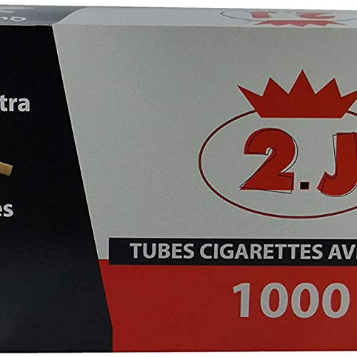 Caja de 1000 tubos de cigarrillos extra en su caja, paquete de 1000 tubos de cigarrillos de alta gama con filtro de marca francesa, baratos para el fumador de tabaco en rollo o fumador de tubo