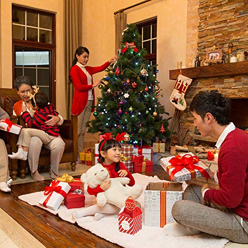 Caja de dulces navideños, 32 piezas de regalo de papel navideño caja de regalo de elementos navideños para los regalos de navidad de navidad, decoraciones de artículos