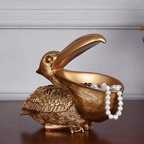 Caja de joyería/Porta Llaves, Porche de Entrada en el gabinete del Zapato Caja de Acabado de Escritorio Caja de Almacenamiento de Objetos pequeños Multiusos en Forma de pájaro Retro Ornamento casero