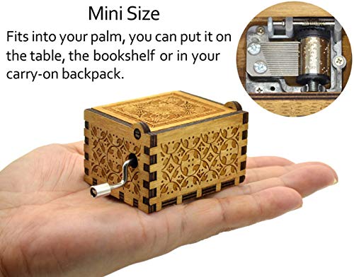 Caja de música para esposa, con texto en inglés "You are my sunshine", caja de música para esposa, You Are My Sunshine Theme Box to Wife, caja musical de madera para regalos de cumpleaños para esposa