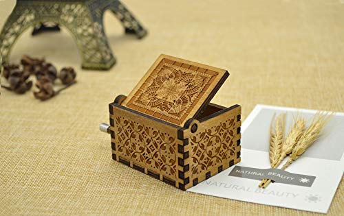 Caja de música para esposa, con texto en inglés "You are my sunshine", caja de música para esposa, You Are My Sunshine Theme Box to Wife, caja musical de madera para regalos de cumpleaños para esposa