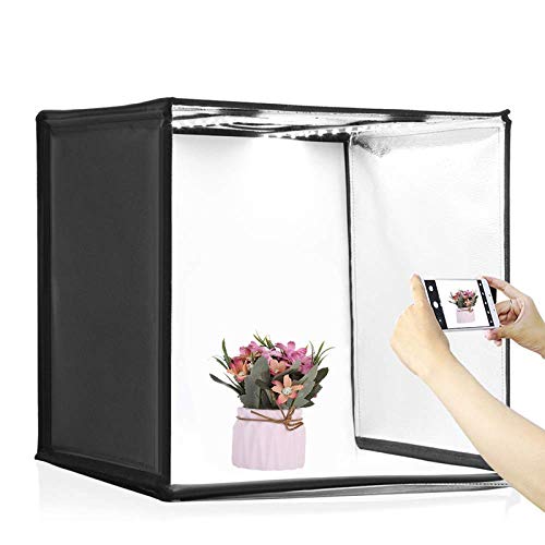 Caja portátil para Estudio fotográfico, Tienda de campaña para Estudio fotográfico portátil, Mesa Plegable, Mini Kit de iluminación LED con Fondos de 6 Colores
