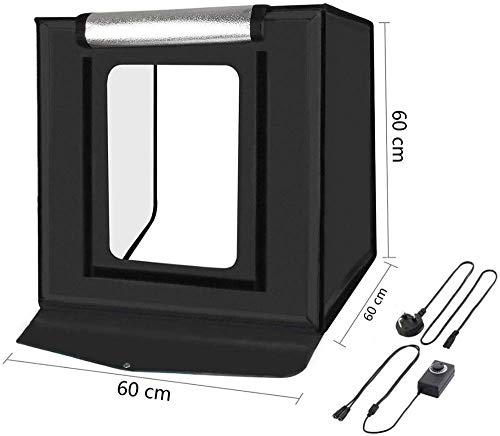 Caja portátil para Estudio fotográfico, Tienda de campaña para Estudio fotográfico portátil, Mesa Plegable, Mini Kit de iluminación LED con Fondos de 6 Colores