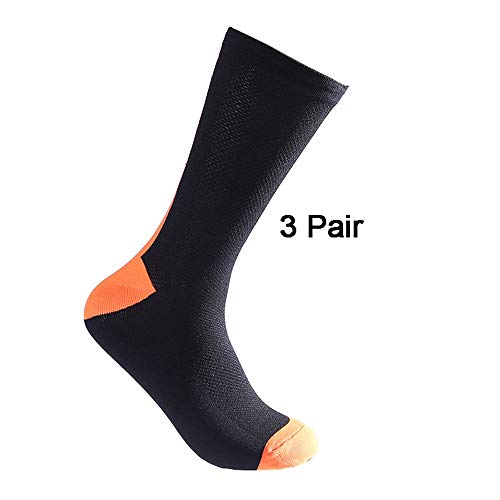 Calcetines deportivos de compresión 3 pares de calcetines transpirable sudor maratón medias de compresión correr fútbol calcetines de fitness con incluso dedos calcetines Calcetines deportivos de comp