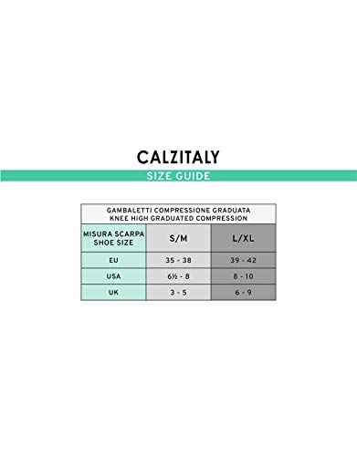 CALCETINES MEDICOS | MEDIAS HASTA LA RODILLA A COMPRESIÓN GRADUADA FUERTE | 140 DEN 15-21mm/Hg | CALCETERÍA ITALIANA | (L/XL, NATURAL)