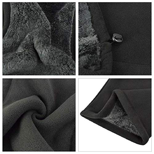 Calentador de Cuello de Forro Polar Tubular Braga Cuello Moto Unisex Bufanda de Cuello antiviento y Multiuso pañuelo Cuello de esquí Ciclismo Senderismo