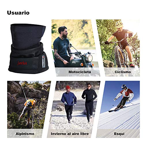 Calentador de Cuello Moto Unisex con Termómetro Pasamontañas Polar Antiviento Respirable Máscara de Esquí para Ciclismo Correr