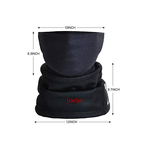 Calentador de Cuello Moto Unisex con Termómetro Pasamontañas Polar Antiviento Respirable Máscara de Esquí para Ciclismo Correr