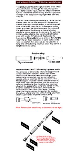 CaLeQi Porta Cigarrillos Metal Multi-Filtrado 3 Pulgadas Reutilizable para Cigarrillos Delgados de 6 mm y Estándar de 8 mm (Plata)