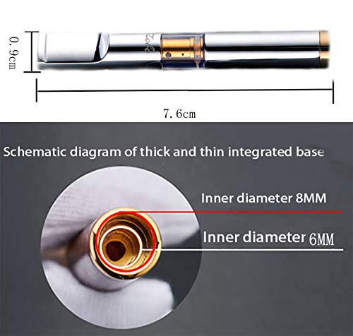 CaLeQi Porta Cigarrillos Metal Multi-Filtrado 3 Pulgadas Reutilizable para Cigarrillos Delgados de 6 mm y Estándar de 8 mm (Plata)
