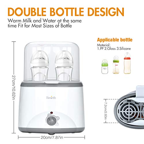 Calienta Biberones 2 en 1 Multifuncional Esterilizador Biberón, Termostato Inteligente Calentador con Calentador de Botella y Calentador de Alimentos con Pantalla LCD Tecnología