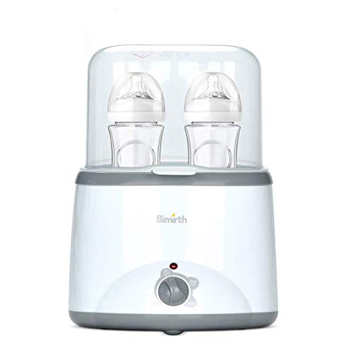 Calienta Biberones 2 en 1 Multifuncional Esterilizador Biberón, Termostato Inteligente Calentador con Calentador de Botella y Calentador de Alimentos con Pantalla LCD Tecnología
