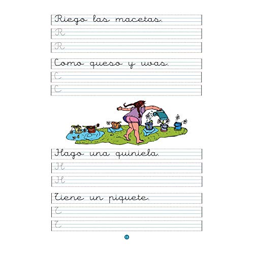 Caligrafía con pauta montessori - Cuaderno 1/ Editorial GEU / Mejora la escritura / Correcta realización del trazo / Pauta Montessori