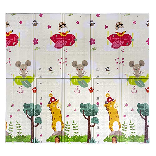 Calma Dragon Alfombra de Juegos para Bebe, Plegable, Antideslizante y Acolchada 200 * 180 * 1,5 cm(Calles)