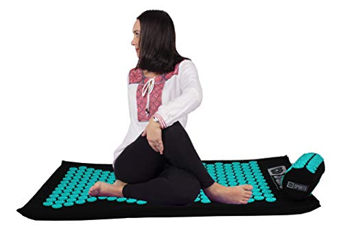 Calma Dragon Estera de Acupresión y Almohada 85633, Colchoneta de Fibra Natural, Esterilla de Masajes para Aliviar el Dolor, con Puntos de Acupresión para Estimular y Mejorar la Circulación