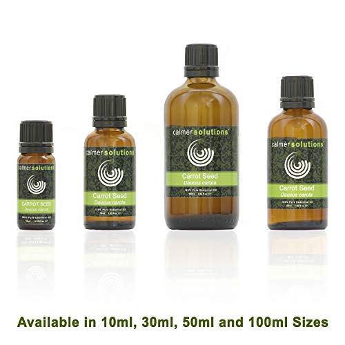 Calmer Solutions Semilla De La Zanahoria 100% Aceite Esencial Puro Aromaterapia 10ml