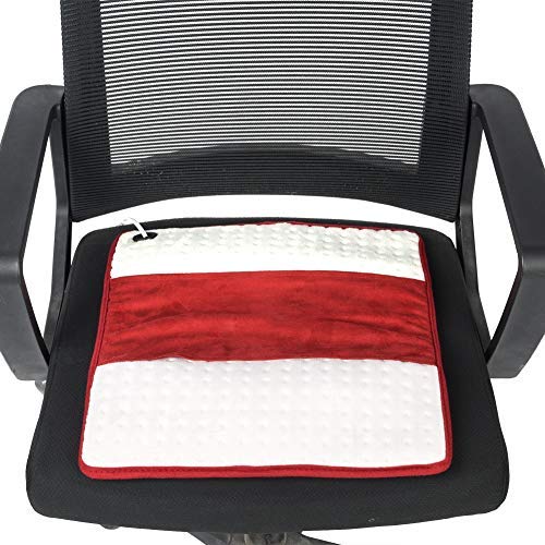 Calor Cojín de calefacción eléctrico (con 5 marchas inteligente Termostato Control y 1 hora apagado automático, 43 * 36 cm para espalda Cuello Hombro vientre patas Sostiene muscular