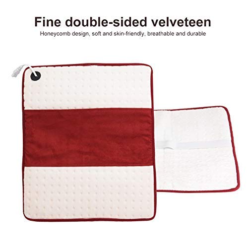 Calor Cojín de calefacción eléctrico (con 5 marchas inteligente Termostato Control y 1 hora apagado automático, 43 * 36 cm para espalda Cuello Hombro vientre patas Sostiene muscular