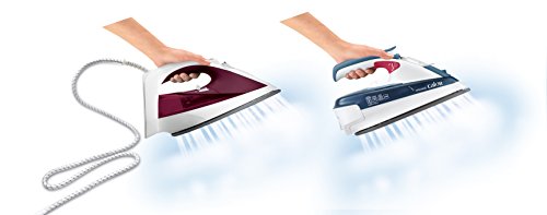 Calor Freemove 9960 - Plancha (Plancha vapor-seco, Suela Ultragliss, 1,8 m, 150 g/min, Azul, Blanco, 35 g/min)