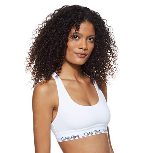 Calvin Klein 0000F3785E, Sujetador Deportivo para Mujer, Blanco (White 100), S