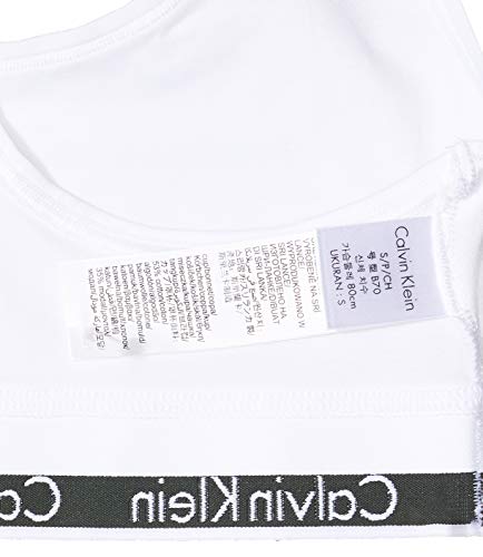Calvin Klein 0000F3785E, Sujetador Deportivo para Mujer, Blanco (White 100), S