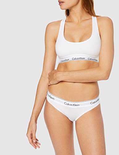 Calvin Klein 0000F3785E, Sujetador Para Mujer, Blanco (White 100), 38 (Talla fabriante: M)