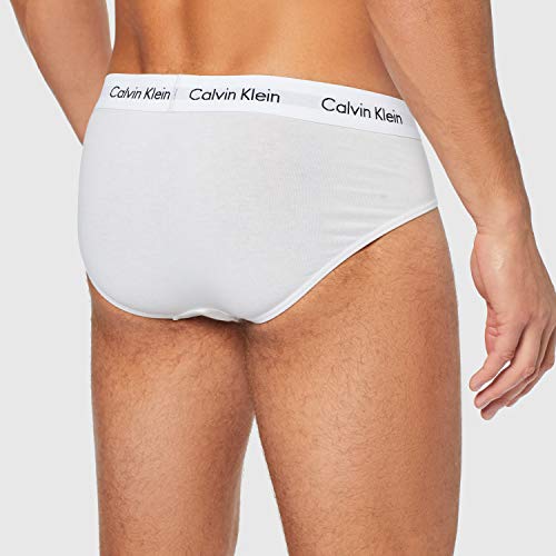 Calvin Klein 3P Hip Brief, Calzoncillos para Hombre (3 unidades), Blanco (White), X-Large
